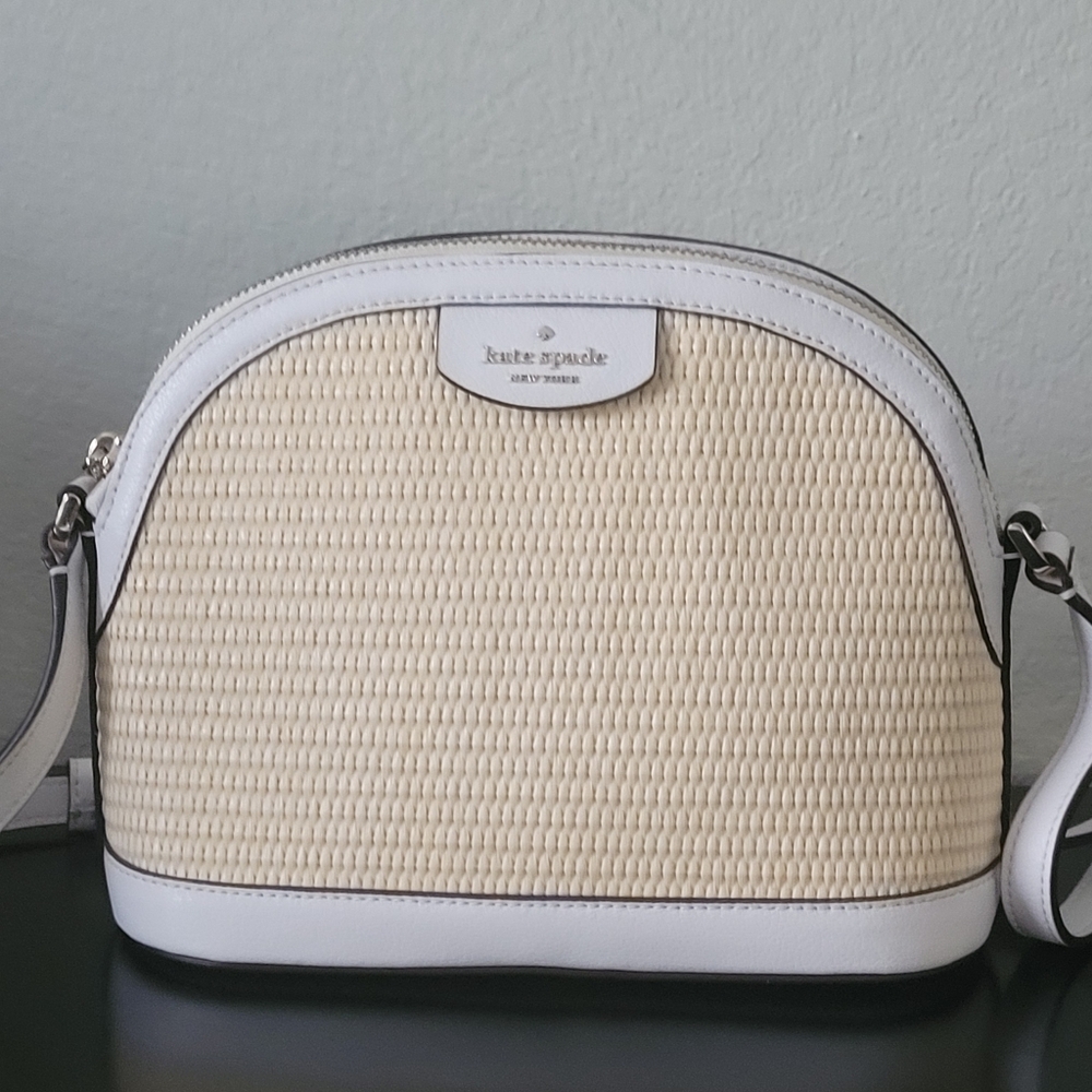 Sylvia Straw X-large Dome Crossbody - Picture 2 of 15